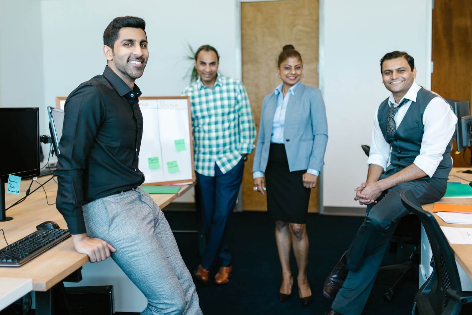 Indian team members sharing ideas